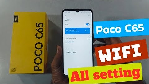 poco c65 wifi all setting #pococ65 @techieworld77