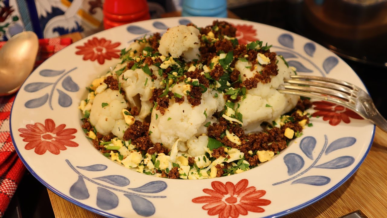 Ma SALADE DE CHOU-FLEUR A LA POLONAISE - POLSKI KALAFIOR - Mère Mitraille - Gourmandises TV