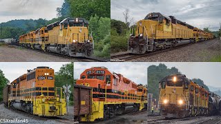 Ex UP SD45 on the Buffalo &amp; Pittsburgh Railroad! All EMD Action!