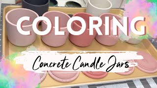 How I COLOR and SEAL my CONCRETE CANDLE jars | ENTREPRENEURS JOURNEY | Studio VLOG