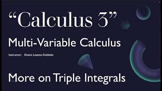 Celebrity Multivariable Calculus - 28 - More on Triple Integrals Profile