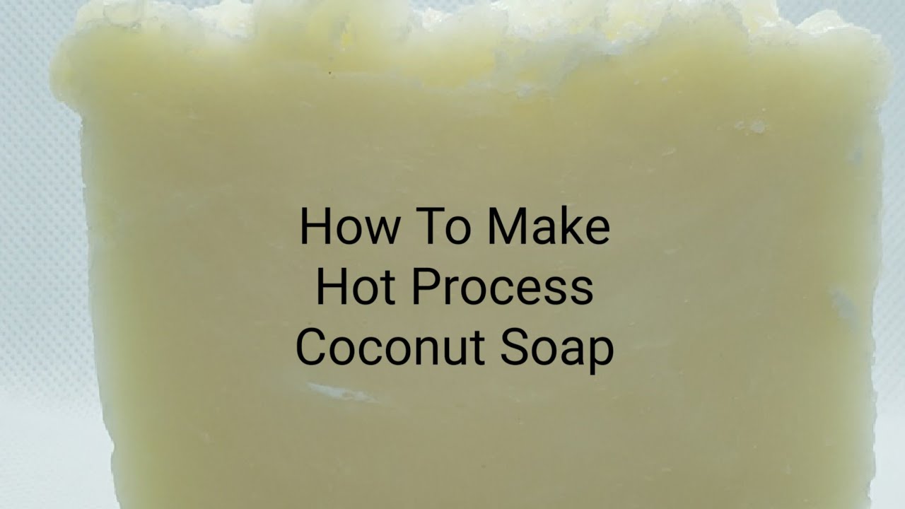 DIY Soap Recipe - How to Make 💯 COCONUT Oil & 🥥 Coconut Milk CP Soap