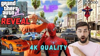 Epic GTA VI Reveal: Spiderman Fast & Furious Cars 4K | Gtav | Spiderman