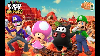 Super Mario Party Jamboree - Waluigi Vs Toadette Vs Ninji Vs Luigi - Western Land