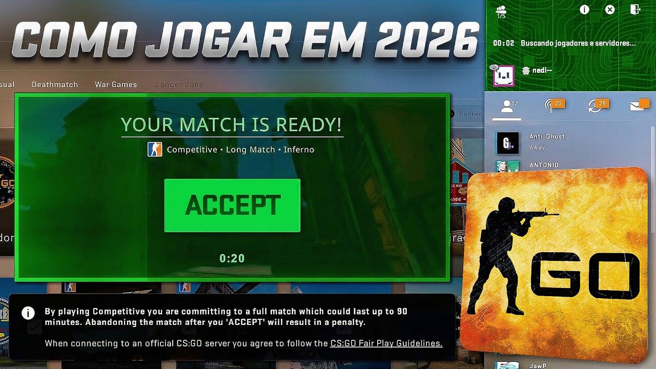 COMO JOGAR CS:GO ONLINE EM 2026 - YouTube