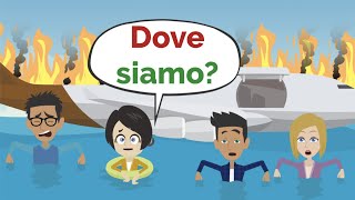 Learn Italian with funny stories  Lisa's plane crashes!