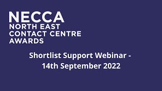 NECCA 2022 Shortlist Support Webinar