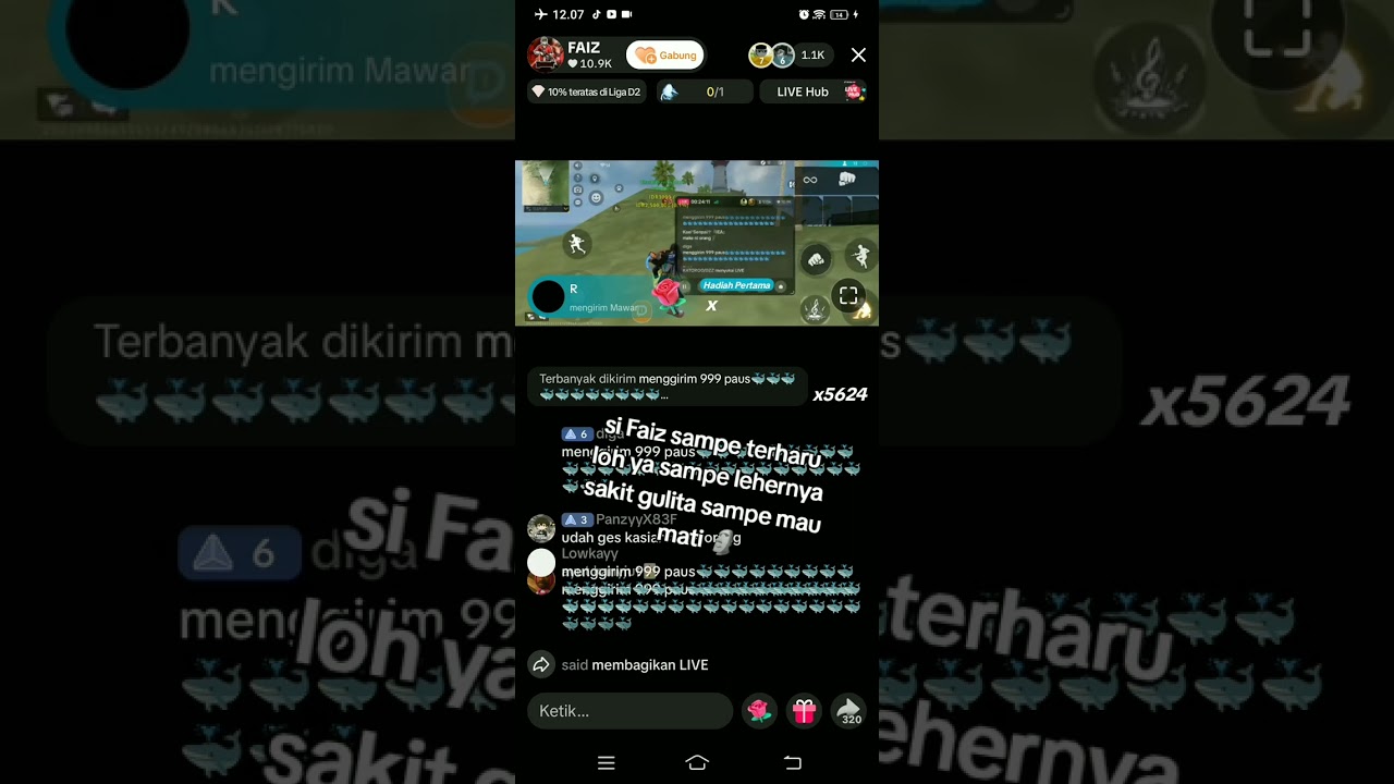 si faiz nangis tidak berhenti sampai mau mati loh ya 🗿