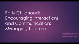 CHAMP Webinar Series -  Managing Tantrums