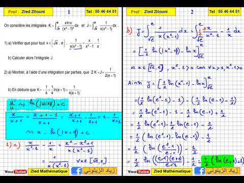 04 - Logarithme Népérien Correction Exercice N3 Bac Science Session  Principale 2021.