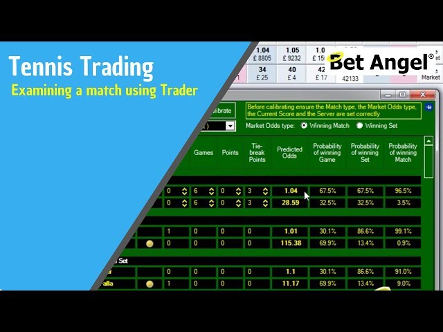Trading Tennis on Betfair - Examining a match using Tennis Trader