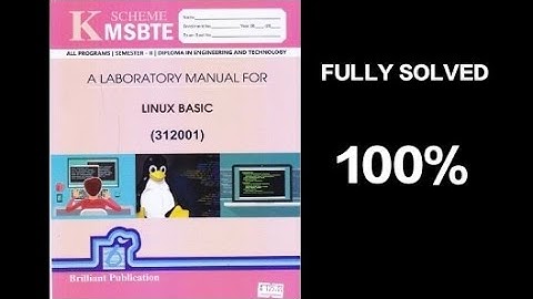 3122001 LINUX BASIC Manual AnswerMSBTE- K Scheme|| Semester-2 #Diploma