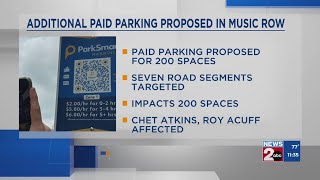 More paid parking proposed in Music Row