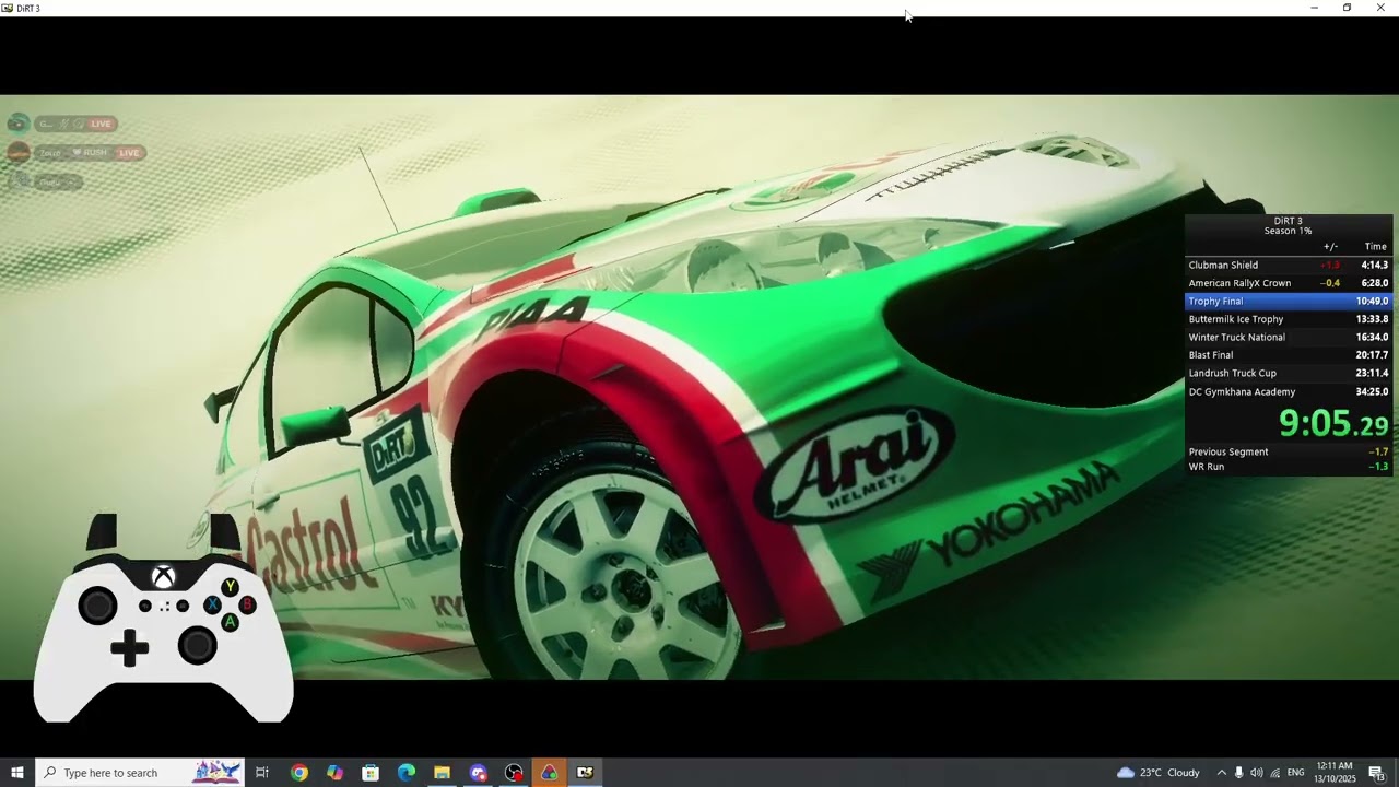 DiRT 3 Season 1% 33:54.48