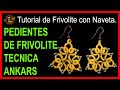 🎇PENDIENTES DE FRIVOLITE CON ROCALLAS 🥉 TECNICA ANKARS🥈