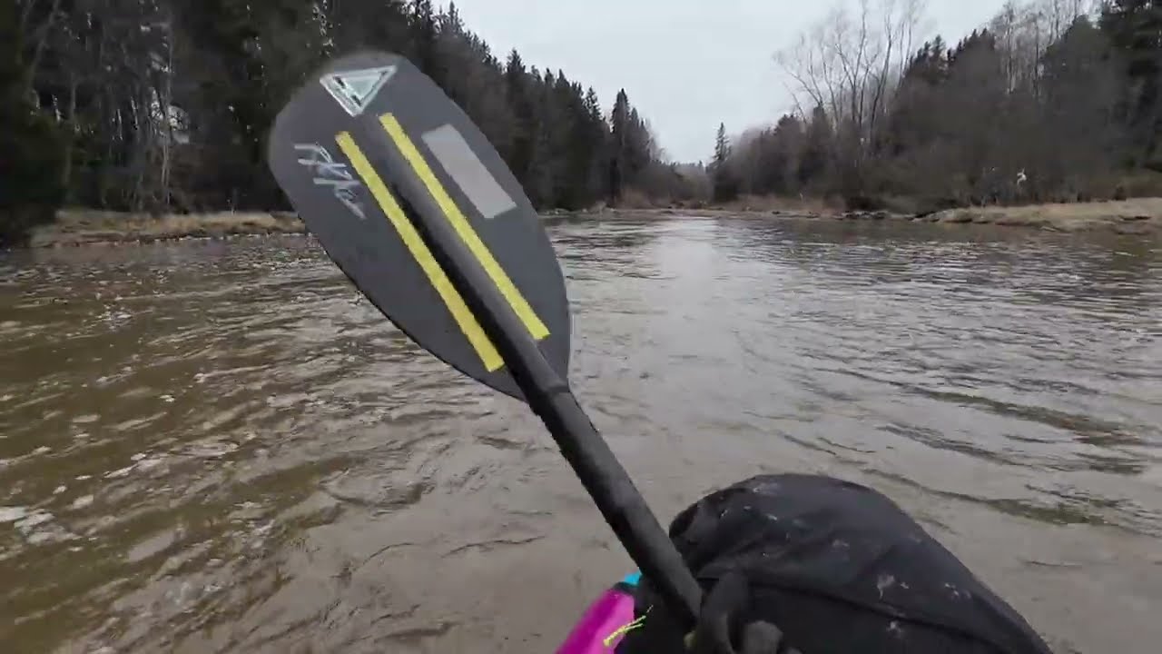 Leinakkalankoski 12.3.2025  packraftillä, mietteitä talvimelonnasta ja talvimelontavarusteista