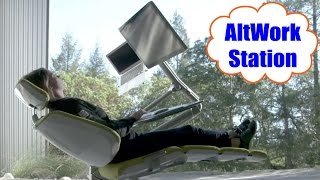 AltWork Station lets you sit, stand and even lie down as you type