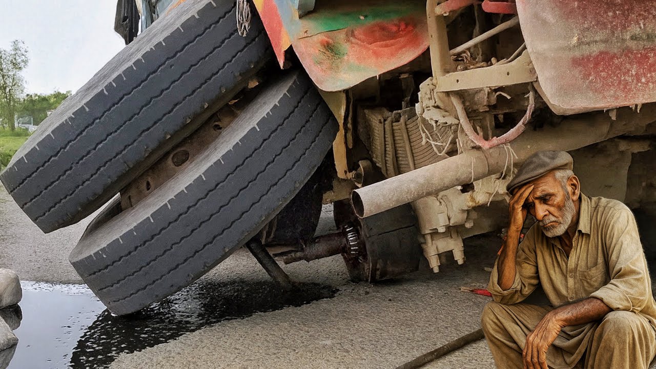 “Pakistani Truck’s Rear Axles and Hub Broken by Heavy Load” Unstoppable Breakdown 