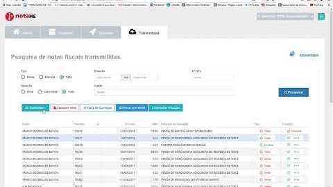 downloads arquivos xml danfe pdf ou carta de correção