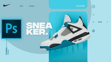 Sneaker Web UI Design In Adobe photoshop...