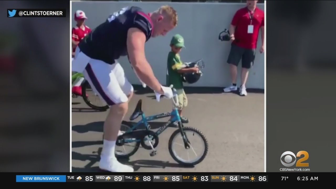 J.J. Watt Breaks Kid's Bike YouTube