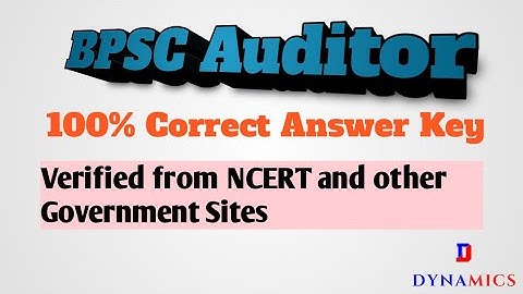 BPSC Auditor Question Paper Answer Key   #BPSC