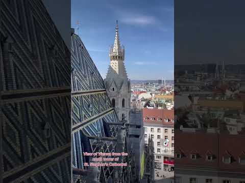 View Of Vienna From The North Tower Of St. Stephens Cathedral | Shorts 4K Austria Travel 2023