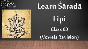 Learn Sharada script 03