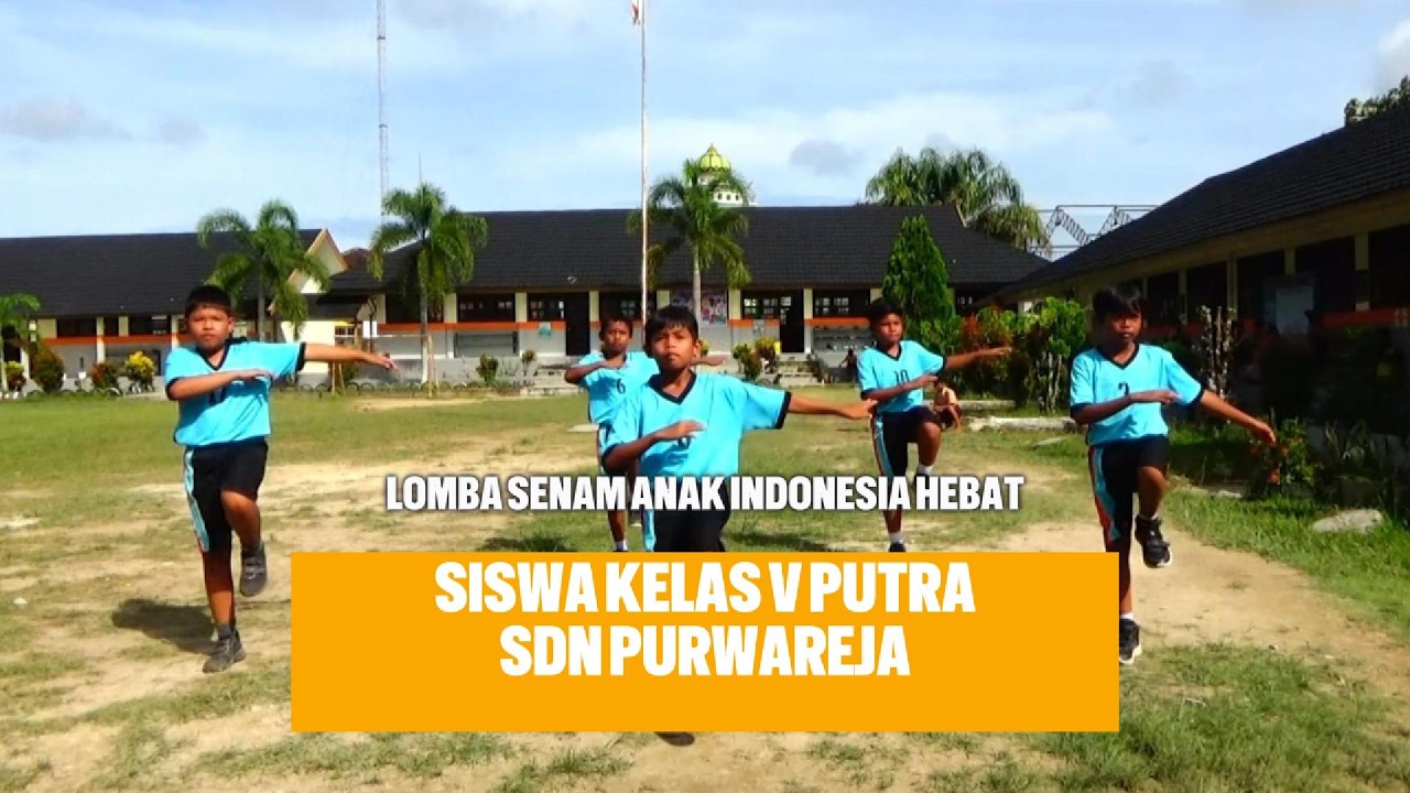 Lomba Senam Siswa Kelas 5 Putra SDN Purwareja