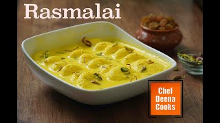 How to Make Rasamalai | Indian Sweet Recipe | Diwali Sweet | Desserts | CDC61 | Chef Deena Cooks