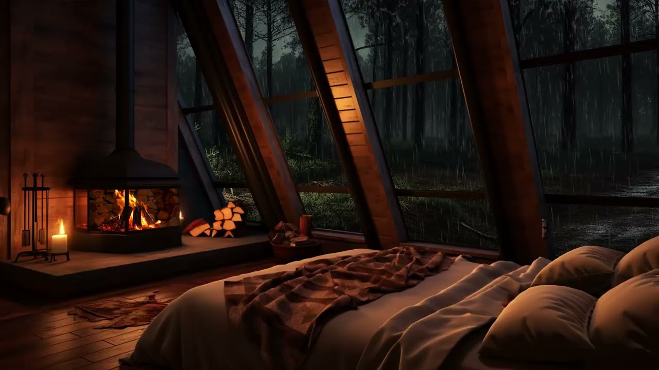 Cozy Rain Sounds Outside the Window for Sleeping Faster and Blocking Background Noise