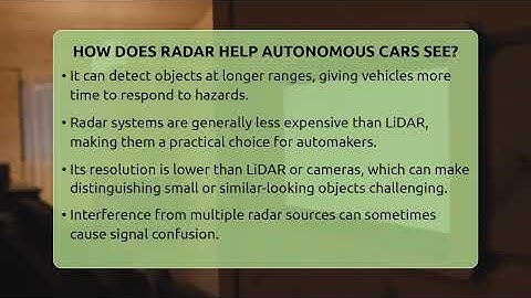How Does Radar Help Autonomous Cars See? - Talking Tech Trends