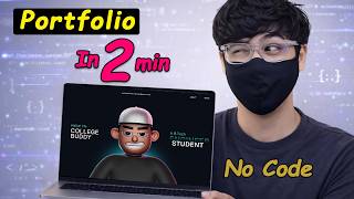 Best Portfolio Website in 5 Min 🔥💯No Code(Full Tutorial)
