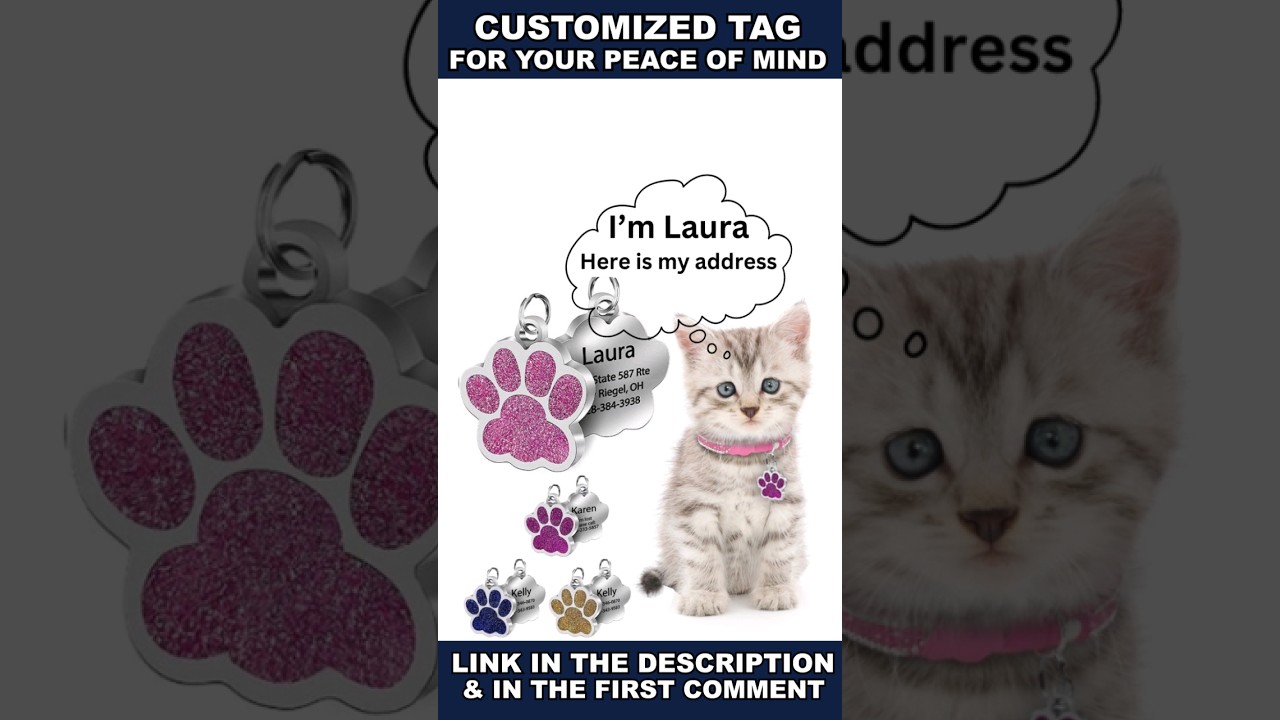 Personalized Dog Cat Tags Engraved | Your Pet's ID Card 