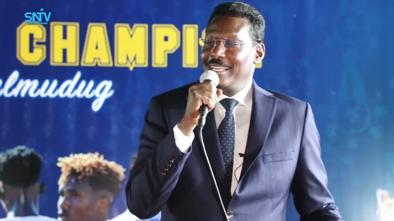 Madaxweynaha Galmudug ayaa ka qayb galay xafladd weyn oo loo sameeyay ciyaartoyda xulka kubada cagta