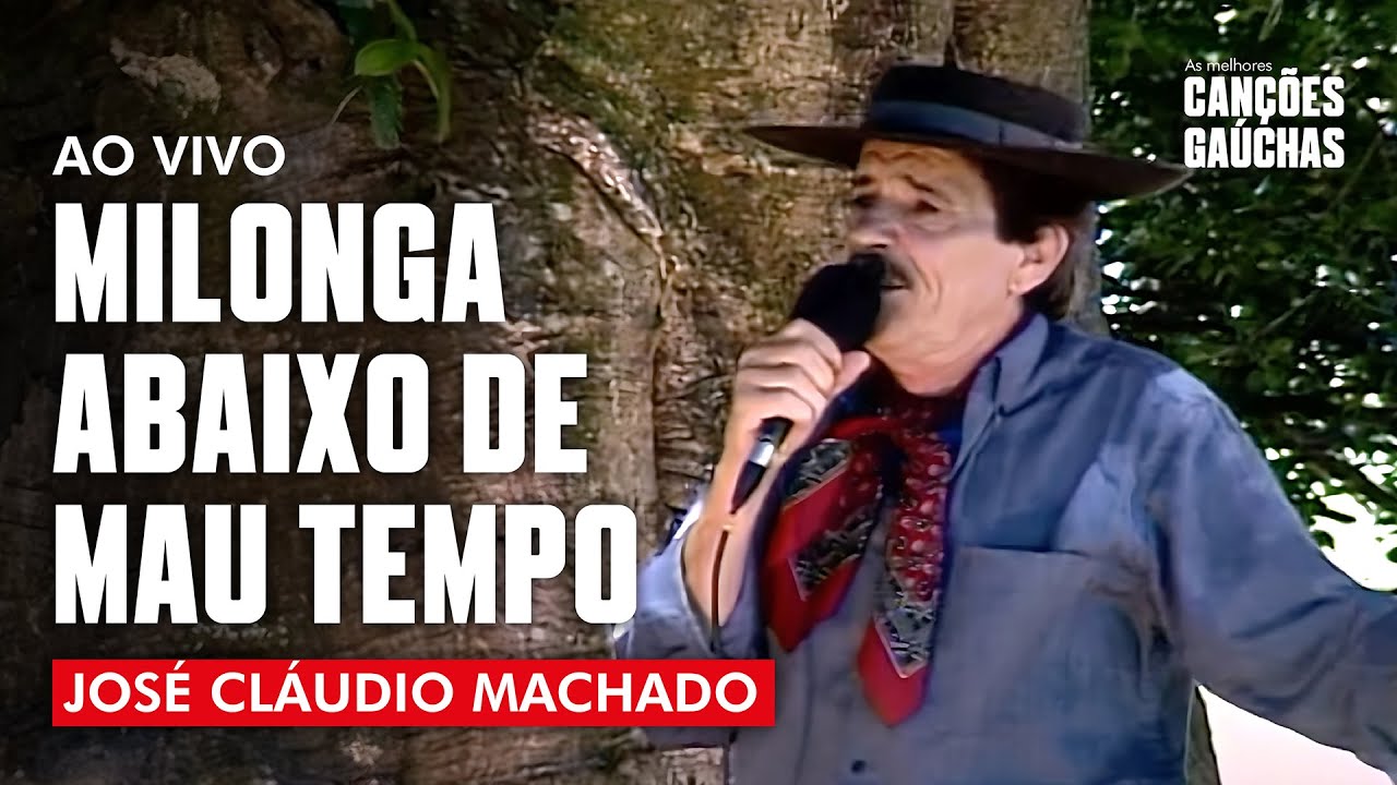 MILONGA ABAIXO DE MAU TEMPO - JOSÉ CLÁUDIO MACHADO (ACÚSTICO AO VIVO - CLIP DVD) | MÚSICA GAÚCHA