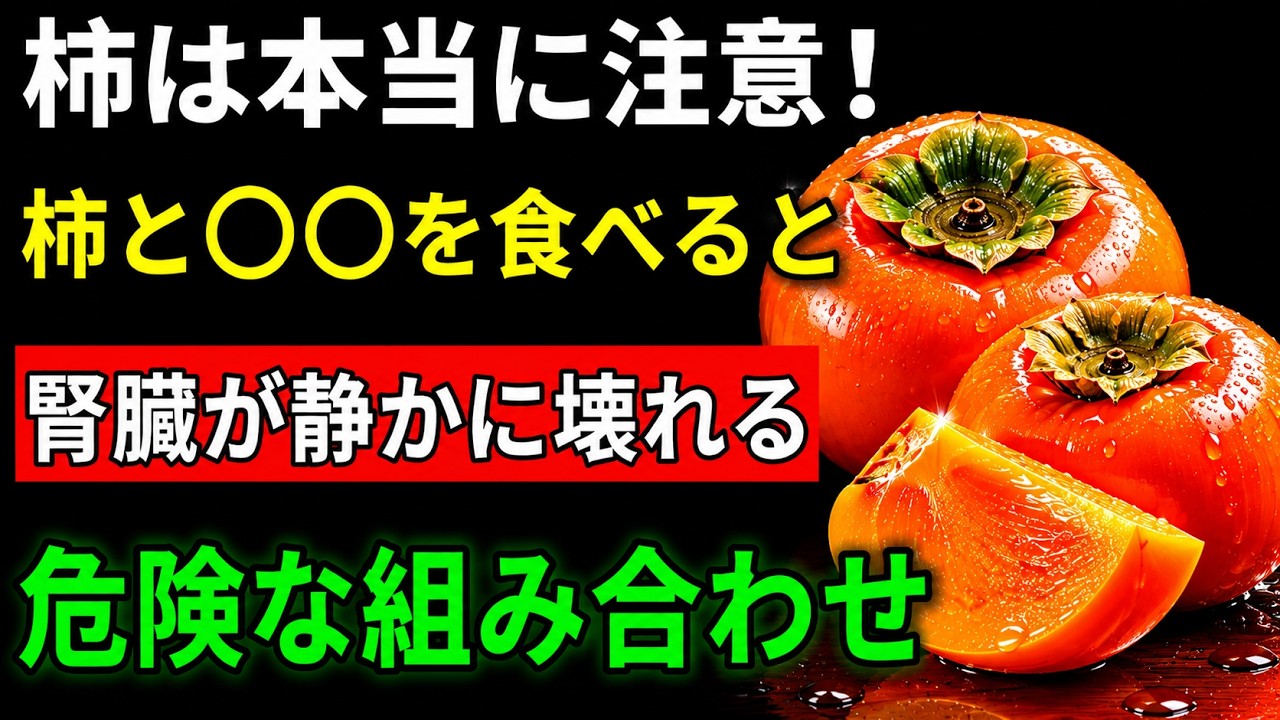 柿と食べてはいけない食品3つ!腎臓を静かに傷める組み合わせ