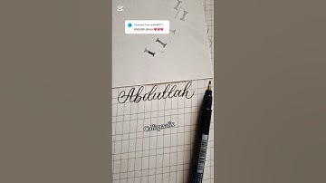 Name request  : Abdullah #calligaraphy #art #shorts #youtube