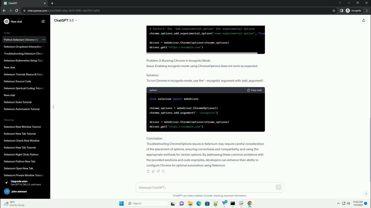 Python selenium chrome options not working youtube