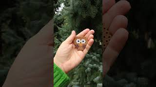 I made a Little Owl with perler beads owl owlcrafts perlerbeads crafts art