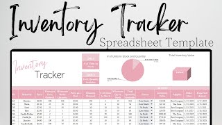 Inventory Tracker Excel Template, Inventory Tracking System, Inventory Management Excel Google Sheet