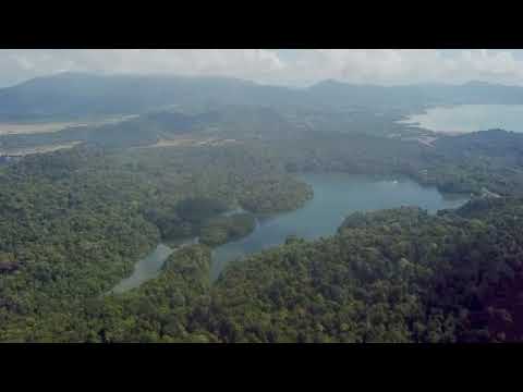 Aerial View Rumah Singa \u0026 Environs includes Langkawi water reservoir dam DJI Viila Hill Dam Oct 2019
