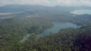 Aerial View Rumah Singa \u0026 Environs includes Langkawi water reservoir dam DJI Viila Hill Dam Oct 2019