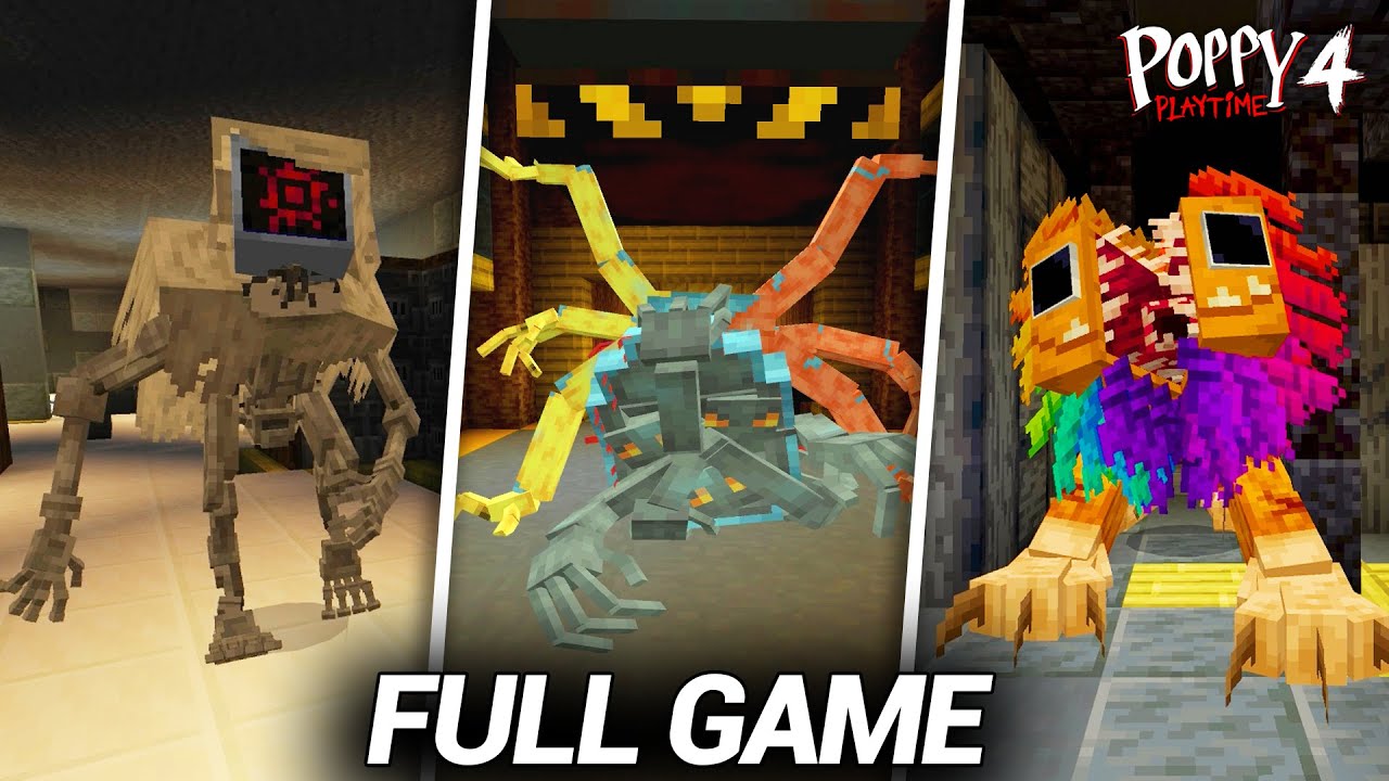 Poppy Playtime Chapter 4 In Minecraft Full Gameplay