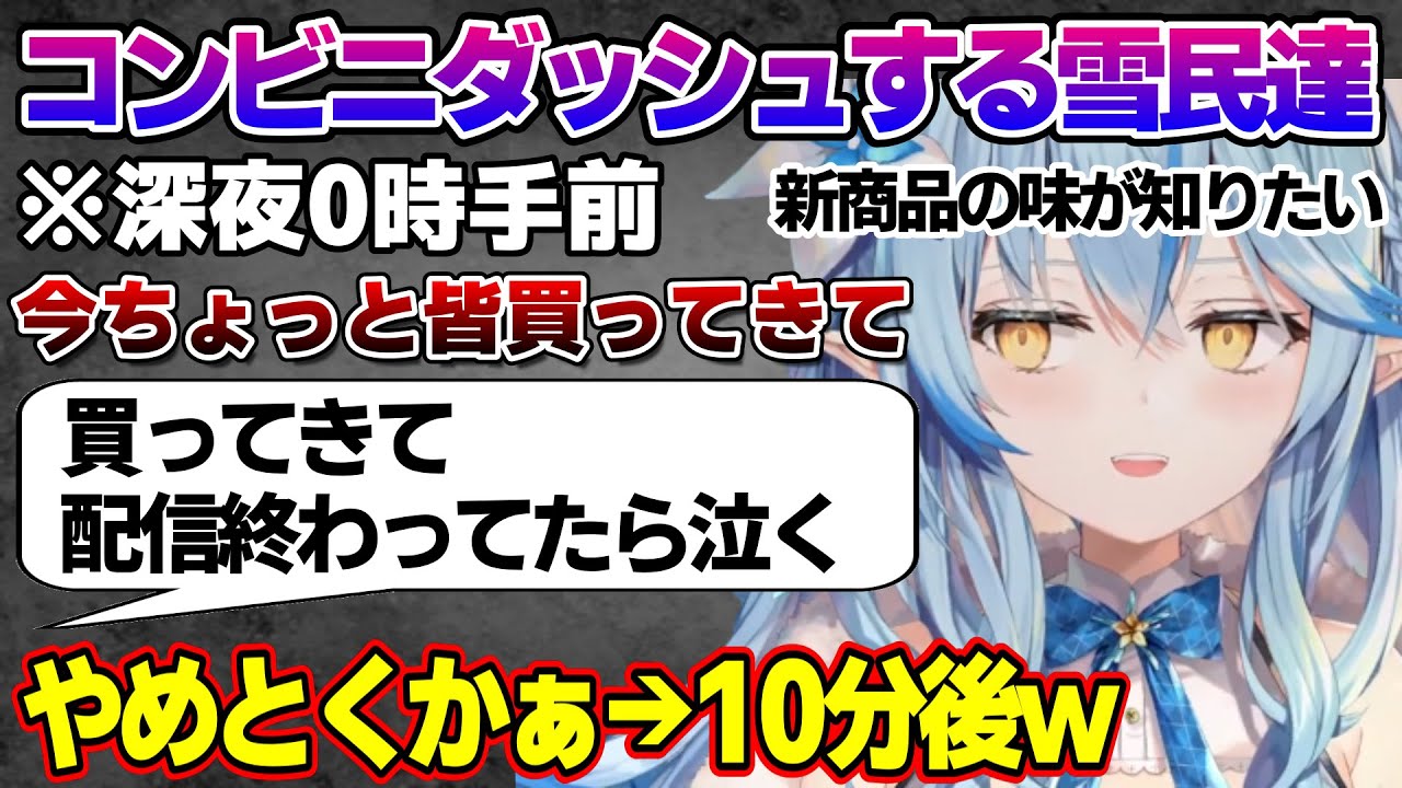 深夜0時前に雪民をコンビニダッシュさせてしまうラミィちゃんｗ【雪花ラミィ/ホロライブ/切り抜き/らみらいぶ/雪民】