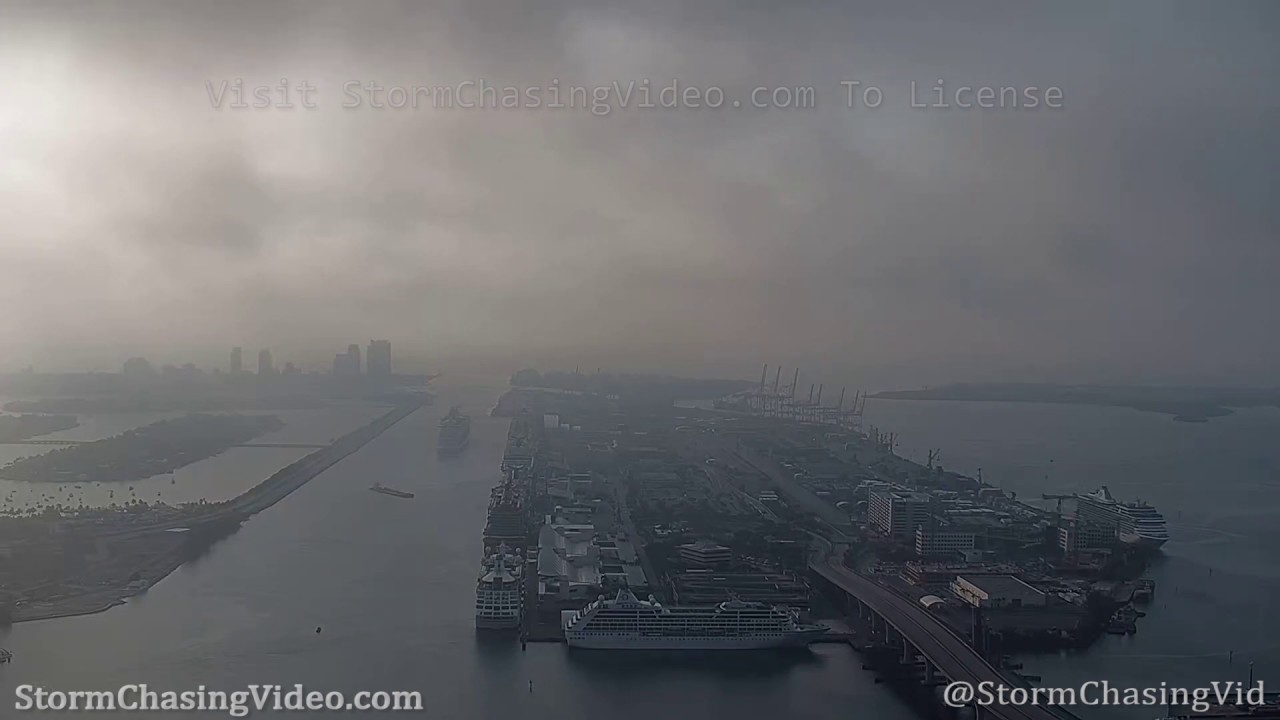 Port of Miami, FL Empty Docked Cruise Ships as CDC extends no-sail order