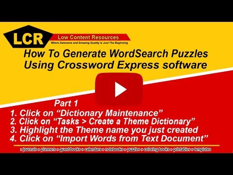 How To Generate WordSearch Puzzles