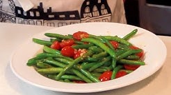 String Beans - Sautéed in Olive Oil with Roasted Garlic and Seasoned Grape Tomatoes 