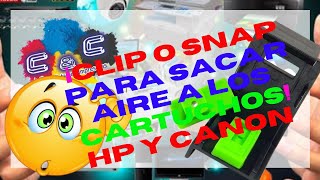 Clip o Snap para sacar aire a los cartuchos. Casero. Económico y práctico