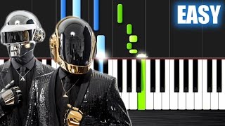 Video thumbnail of "Daft Punk - Get Lucky - EASY Piano Tutorial by PlutaX"